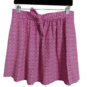 Vineyard Vines Mini Tie Knot Skirt Women's Size S Pink White Chevron
